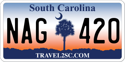 SC license plate NAG420