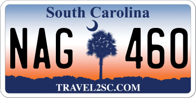 SC license plate NAG460