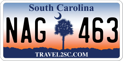 SC license plate NAG463