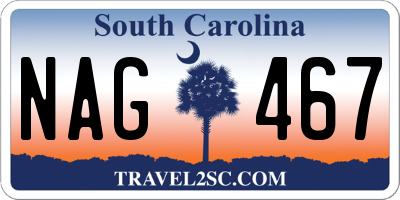 SC license plate NAG467