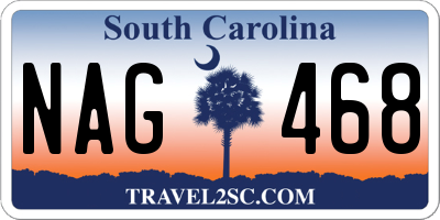 SC license plate NAG468