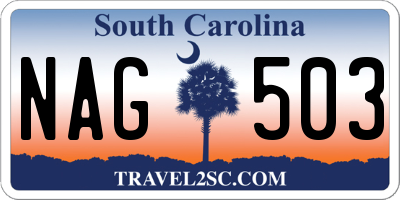 SC license plate NAG503