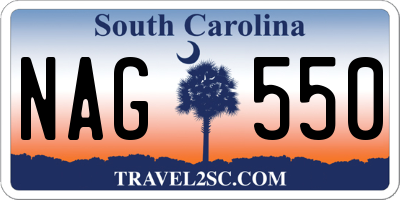 SC license plate NAG550