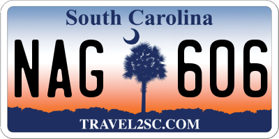 SC license plate NAG606