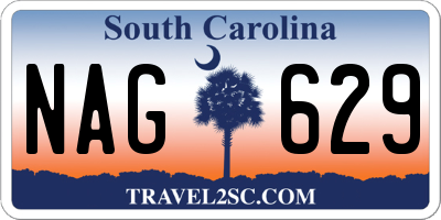 SC license plate NAG629