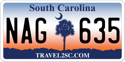 SC license plate NAG635