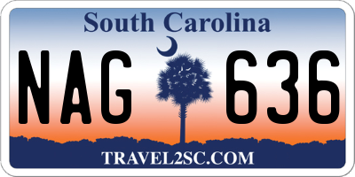 SC license plate NAG636