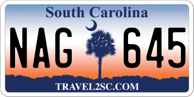 SC license plate NAG645