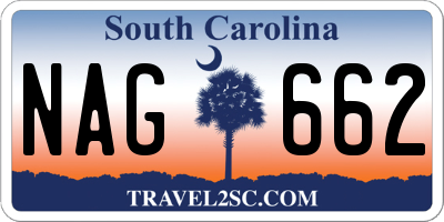 SC license plate NAG662