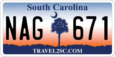 SC license plate NAG671