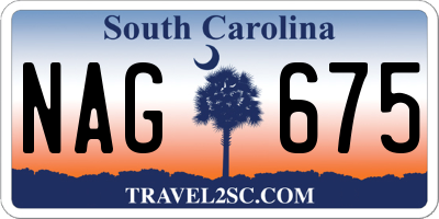 SC license plate NAG675