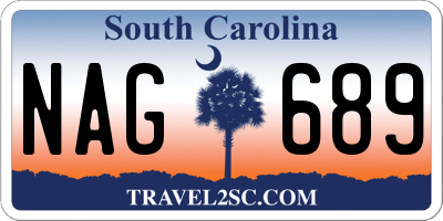 SC license plate NAG689