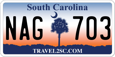 SC license plate NAG703