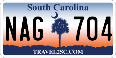 SC license plate NAG704