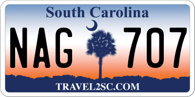 SC license plate NAG707