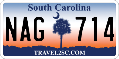 SC license plate NAG714