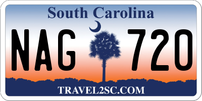 SC license plate NAG720