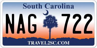 SC license plate NAG722