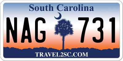 SC license plate NAG731