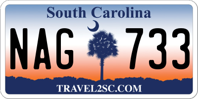 SC license plate NAG733