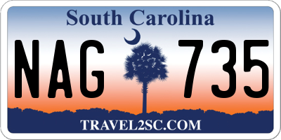 SC license plate NAG735