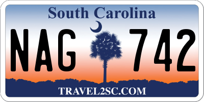 SC license plate NAG742