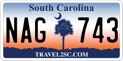 SC license plate NAG743