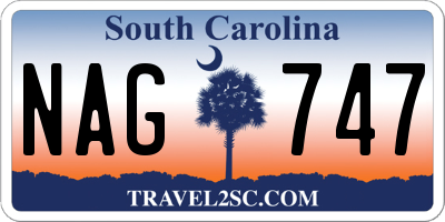 SC license plate NAG747
