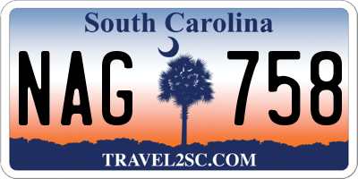 SC license plate NAG758