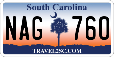 SC license plate NAG760