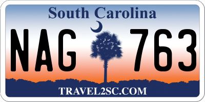 SC license plate NAG763