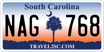 SC license plate NAG768