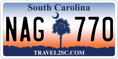 SC license plate NAG770