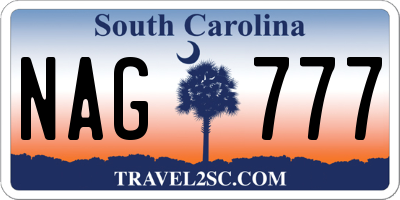 SC license plate NAG777