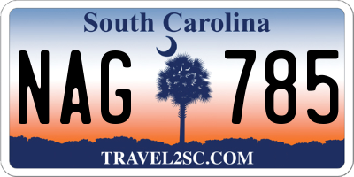 SC license plate NAG785