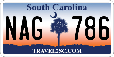 SC license plate NAG786