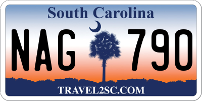 SC license plate NAG790