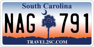 SC license plate NAG791