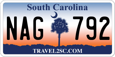 SC license plate NAG792