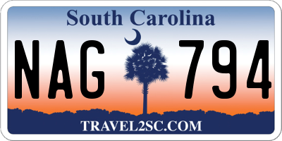 SC license plate NAG794