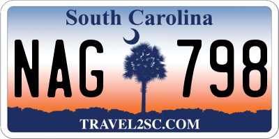 SC license plate NAG798