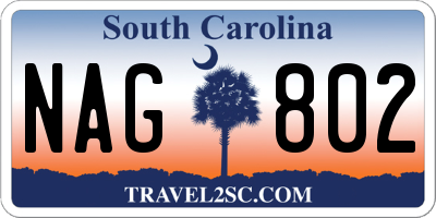 SC license plate NAG802