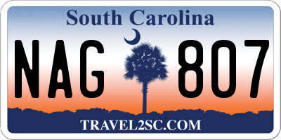 SC license plate NAG807