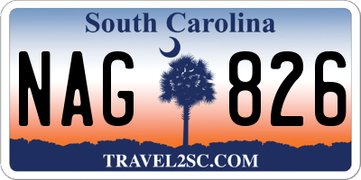 SC license plate NAG826
