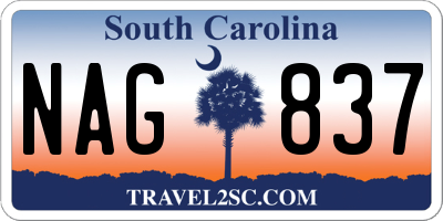 SC license plate NAG837