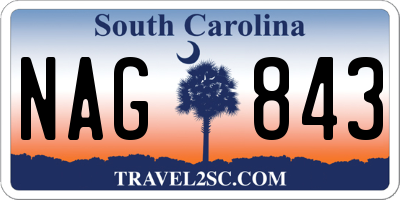 SC license plate NAG843