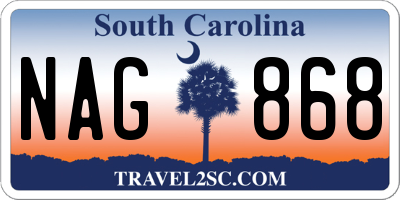 SC license plate NAG868