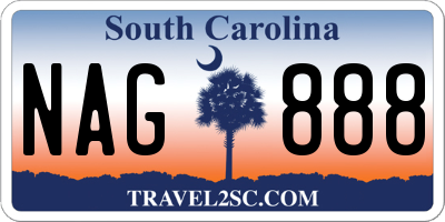 SC license plate NAG888