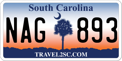 SC license plate NAG893