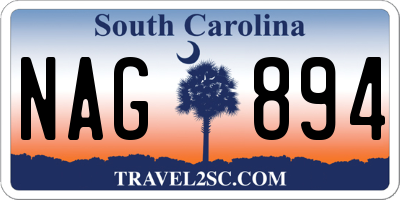 SC license plate NAG894